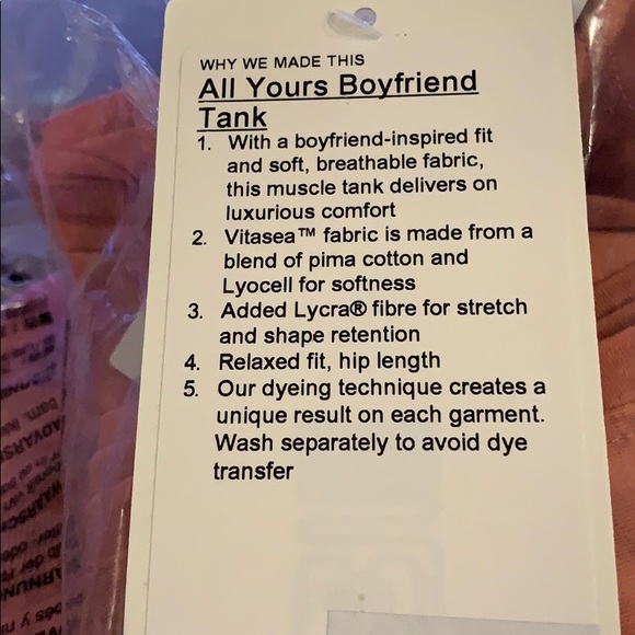 Lululemon All Yours Boyfriend Tank - Picture 4 of 4